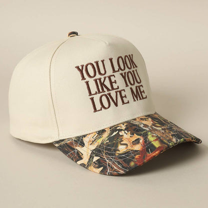 You Look Like You Love Me embroidery camo hat, stylish casual cap for everyday wear, perfect gift for him or her Trucker Hats