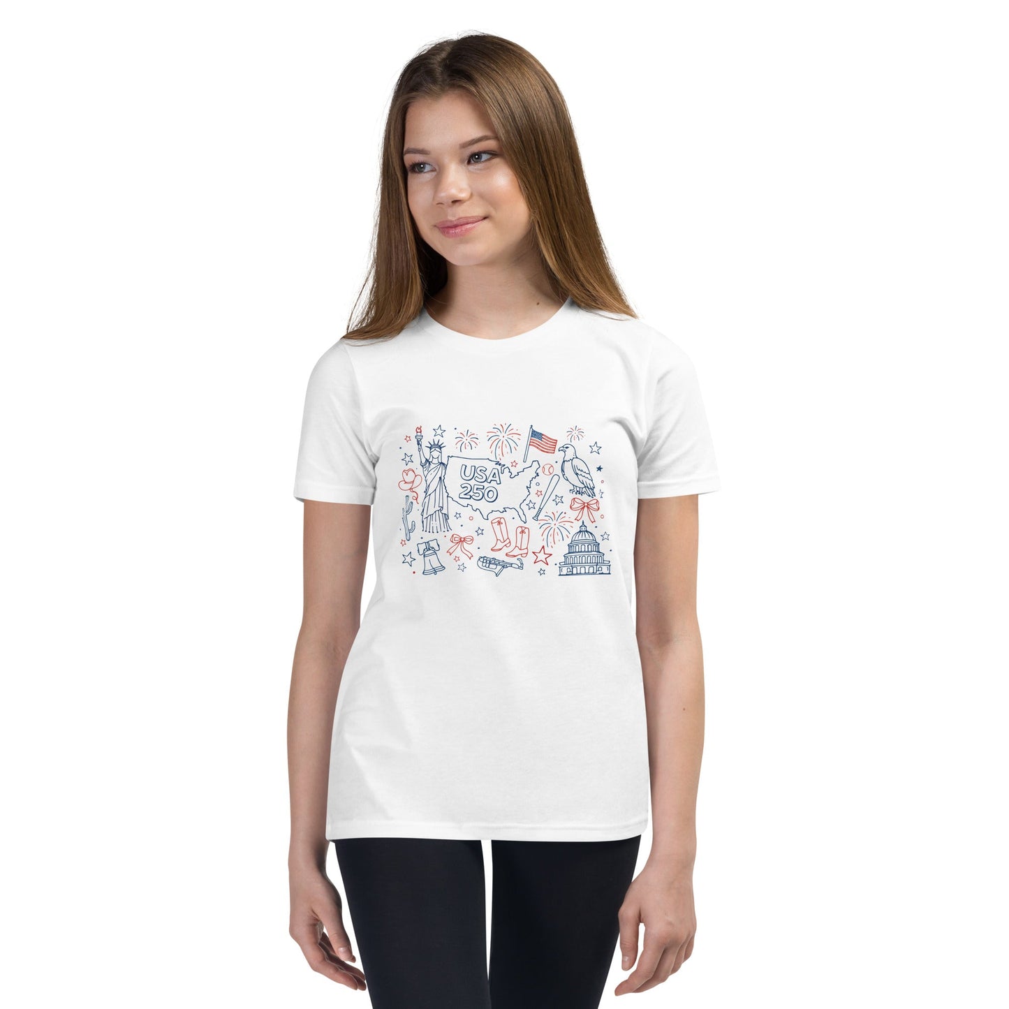 Youth 250 Celebration Line - Draw TShirt - Nifty Decor & More
