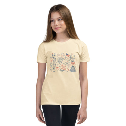 Youth 250 Celebration Line - Draw TShirt - Nifty Decor & More