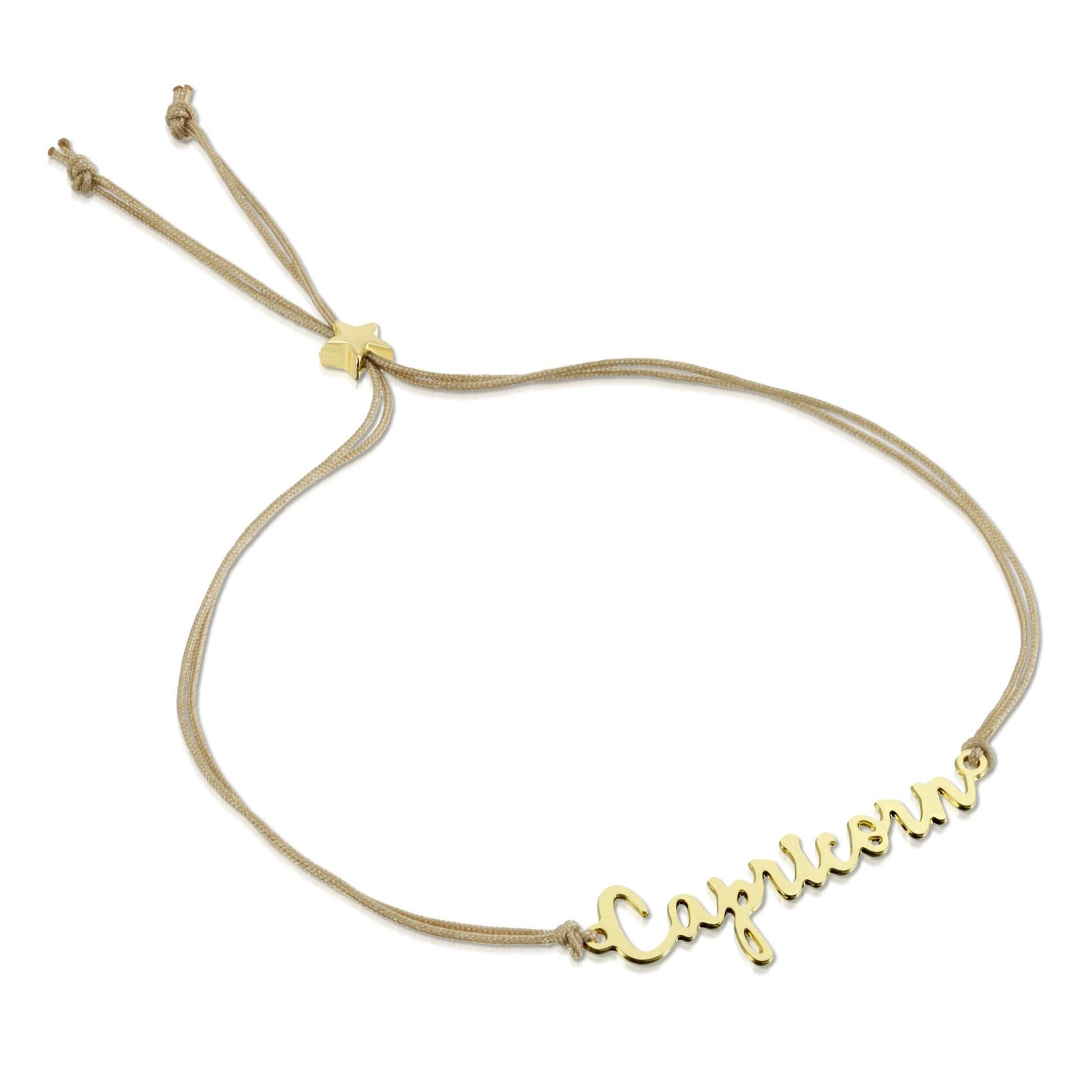 CAPRICORN Zodiac Bracelet Gold - December 22 - January 19 Zodiac Sign Bracelets