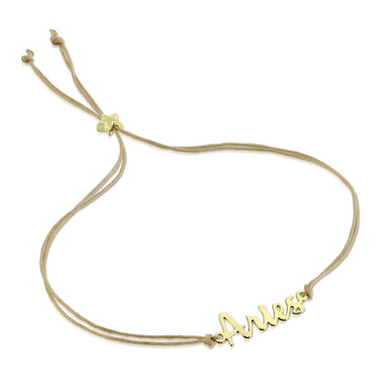 ARIES Zodiac Cord Bracelet Gold - March 21 - April 19 Zodiac Sign Bracelets