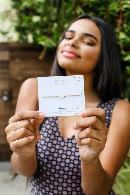 LEO Zodiac Cord Bracelet Gold - July 21 - August 22 Zodiac Sign Bracelets