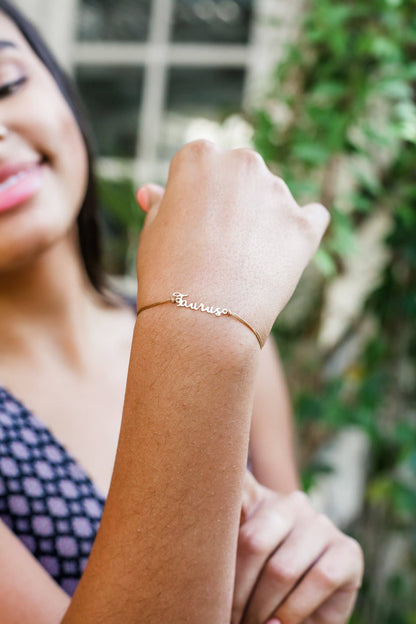TAURUS Zodiac Cord Bracelet Gold - April 20 - May 20 Zodiac Sign Bracelets
