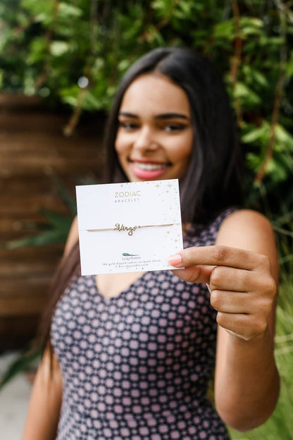 VIRGO Zodiac Cord Bracelet Gold - August 23 - September 22 Zodiac Sign Bracelets