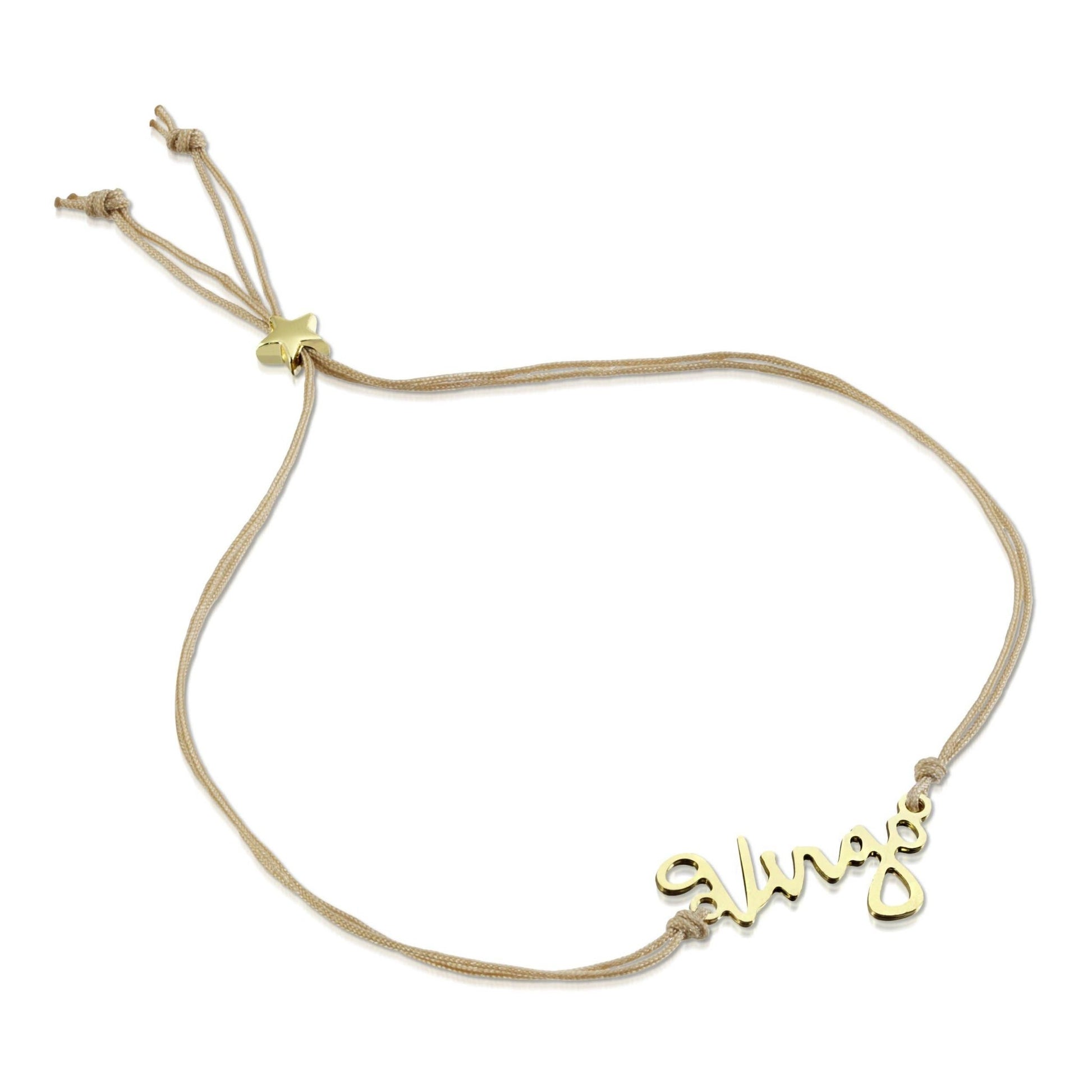 VIRGO Zodiac Cord Bracelet Gold - August 23 - September 22 Zodiac Sign Bracelets