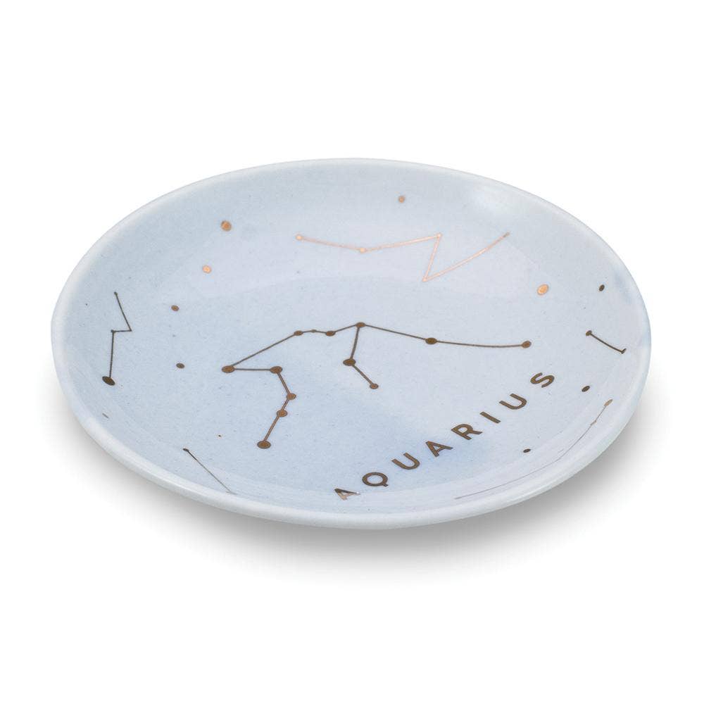 AQUARIUS Zodiac Jewelry Dish - (Jan 20 - Feb18) Ring Dishes & Trays