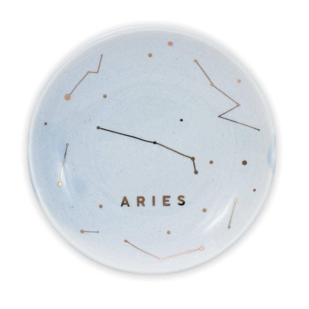 ARIES Zodiac Jewelry Dish - (Mar 21 - Apr 19) Ring Dishes & Trays