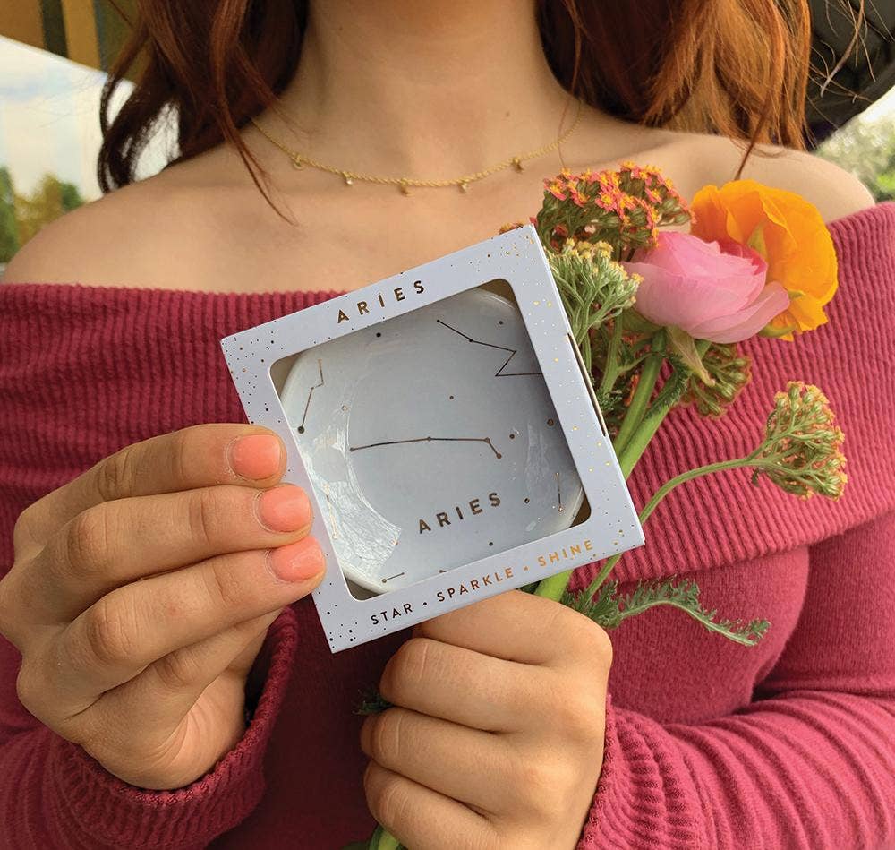 ARIES Zodiac Jewelry Dish - (Mar 21 - Apr 19) Ring Dishes & Trays