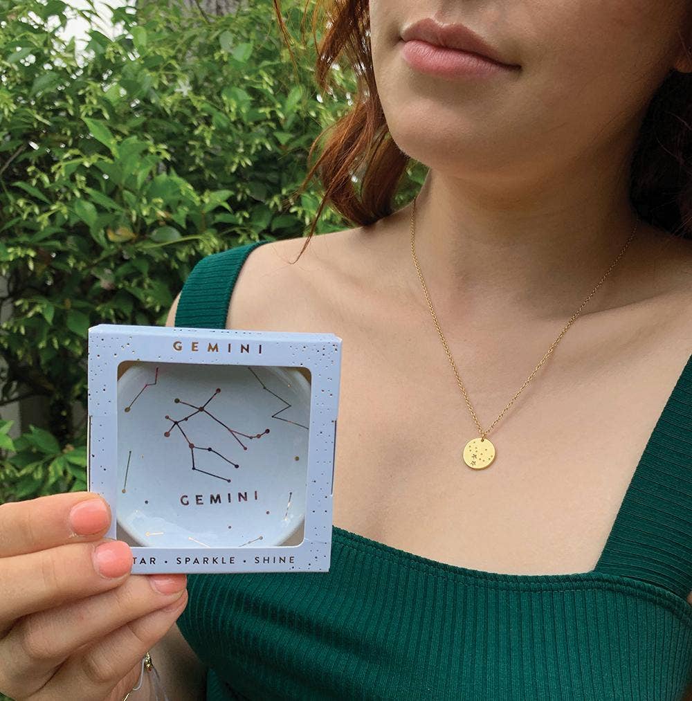 Gemini Zodiac Jewelry Dish - (May 21 - June 20) Ring Dishes & Trays