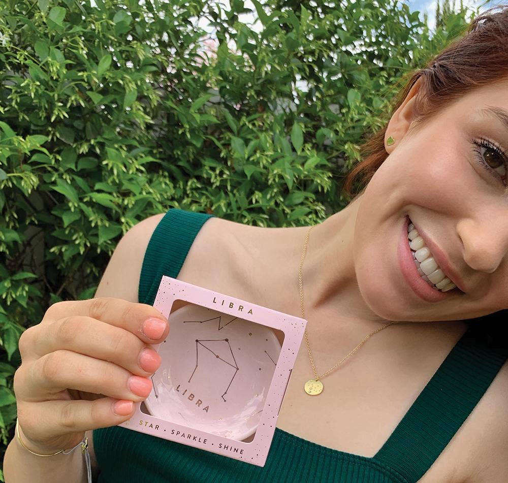 Libra Zodiac Jewelry Dish - (Sept 23 - Oct 22) Ring Dishes & Trays
