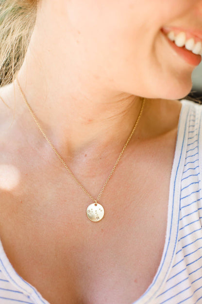 LEO Zodiac Necklace - Gold - (July 23-Aug 22) Zodiac Necklace