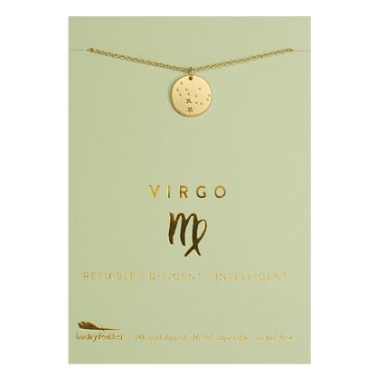 VIRGO Zodiac Necklace - Gold - (Aug 23-Sept 22) Zodiac Necklace