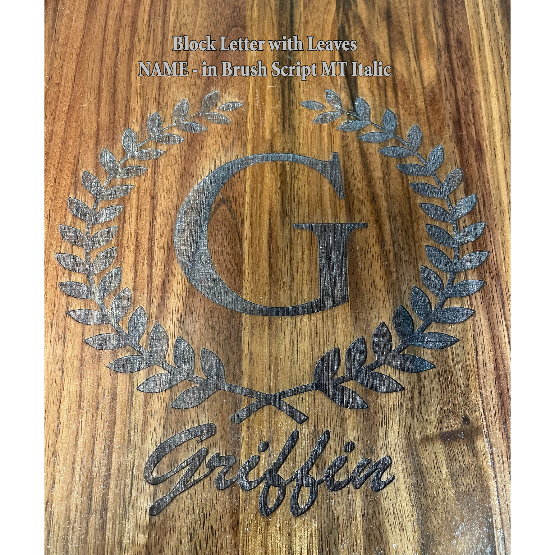 Monogrammed Walnut Cutting Board Cutting Boards