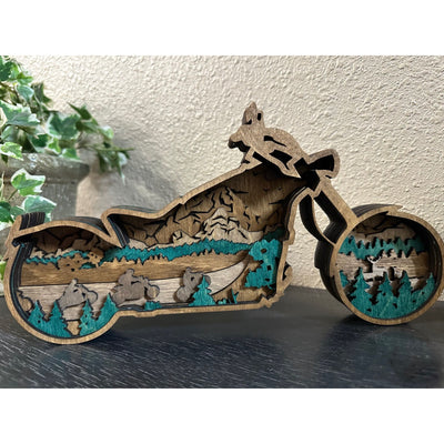 Nature Scene in Motorcycle 3D Art   