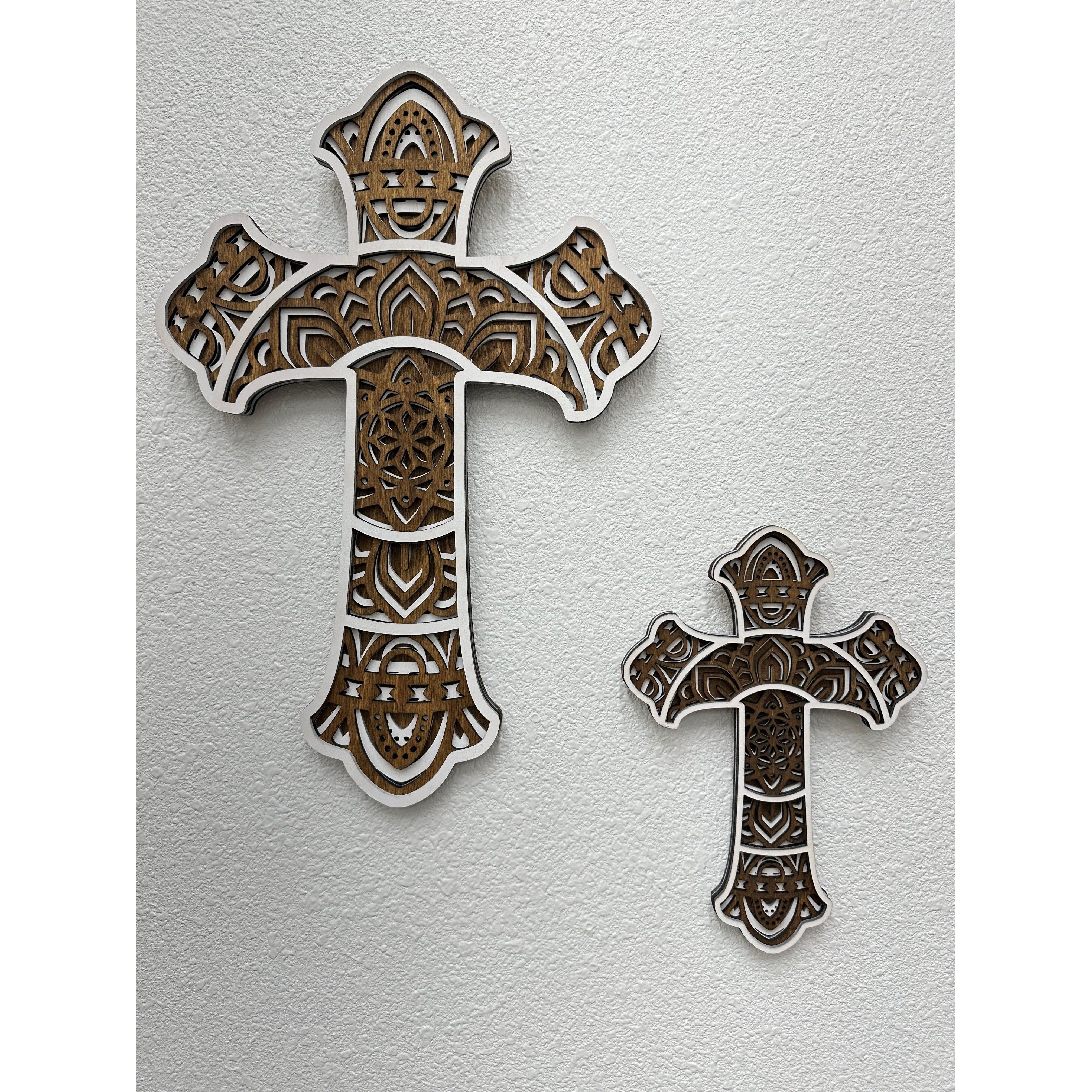 Wooden Crosses Wall Decor   