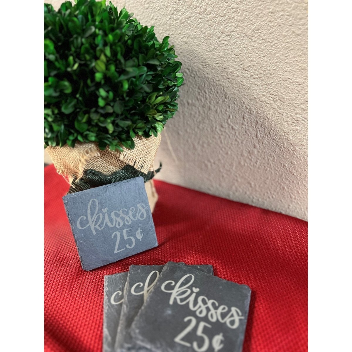 Custom Logo or Text Slate Coasters - Nifty Decor & More