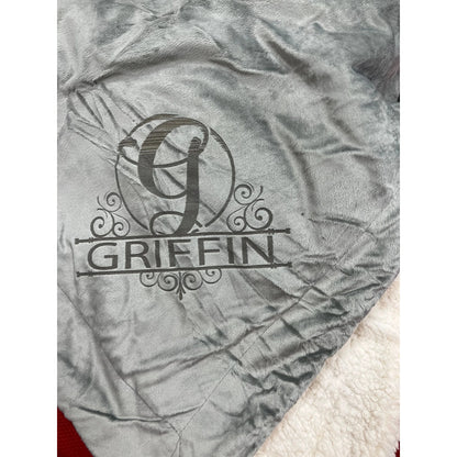 Embroidered or Laser Engraved - Oversized Sherpa Blanket Blankets
