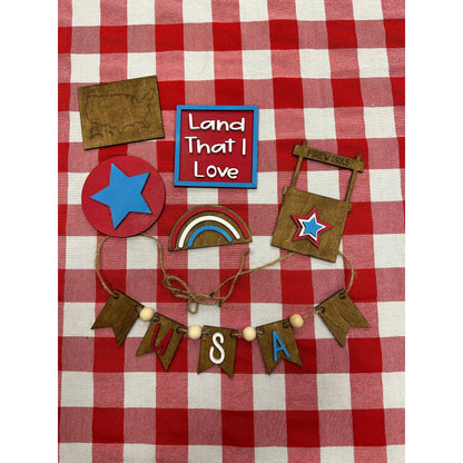 4th of July Tiered Tray Decor Tiered Tray