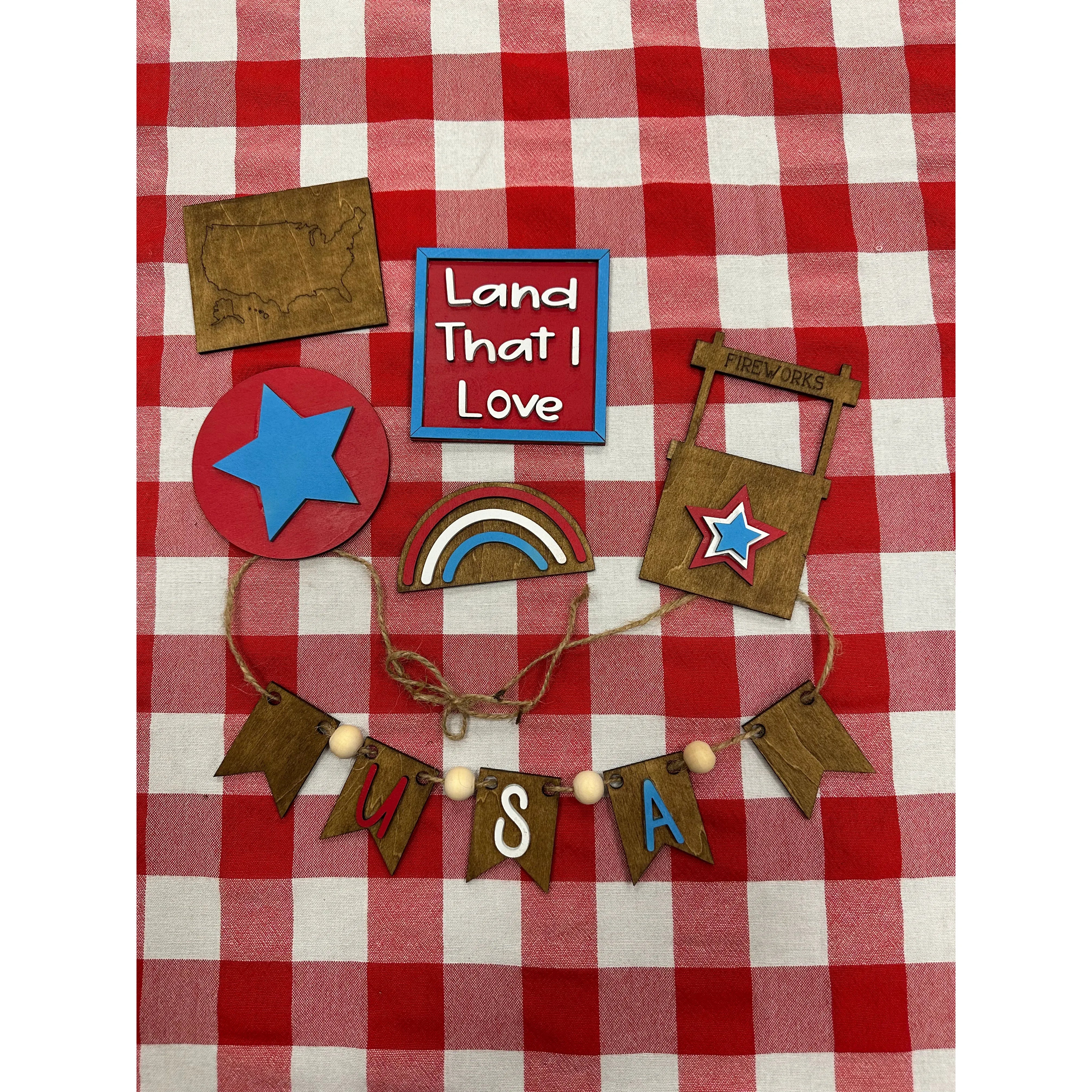 4th of July Tiered Tray Decor Tiered Tray