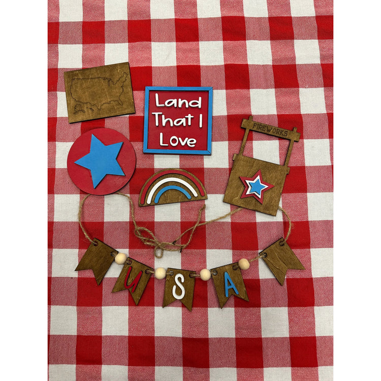 4th of July Tiered Tray Decor Tiered Tray