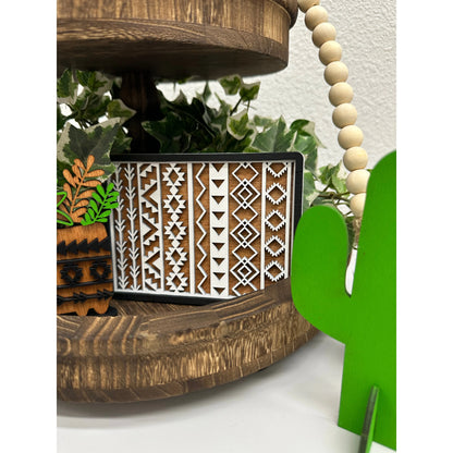 Aztec Tierd Tray Décor Tiered Tray