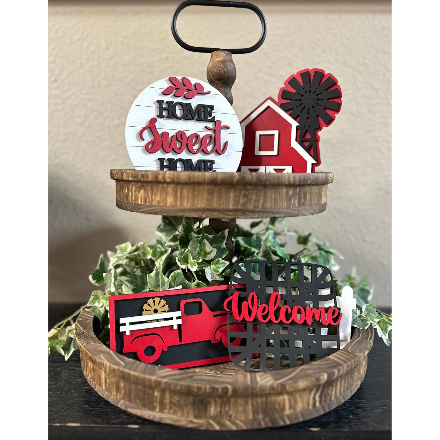 Home Sweet Home Tiered Tray Decor