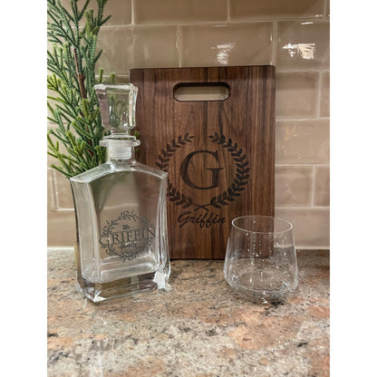 Laser-Etched Glass Decanter Gifts