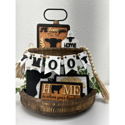 Till The Cows Come Home Tiered Tray Decor Tiered Tray   