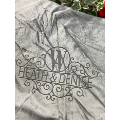Embroidered or Laser Engraved - Oversized Sherpa Blanket Blankets