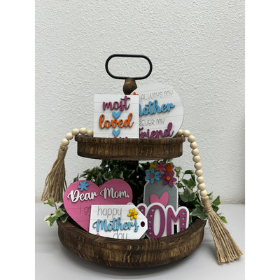 Dear Mom Tiered Tray Decor Tiered Tray   