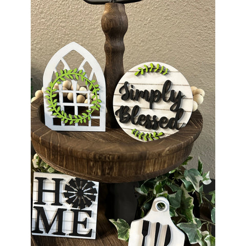 Simply Blessed Tiered Tray Decor Tiered Tray   