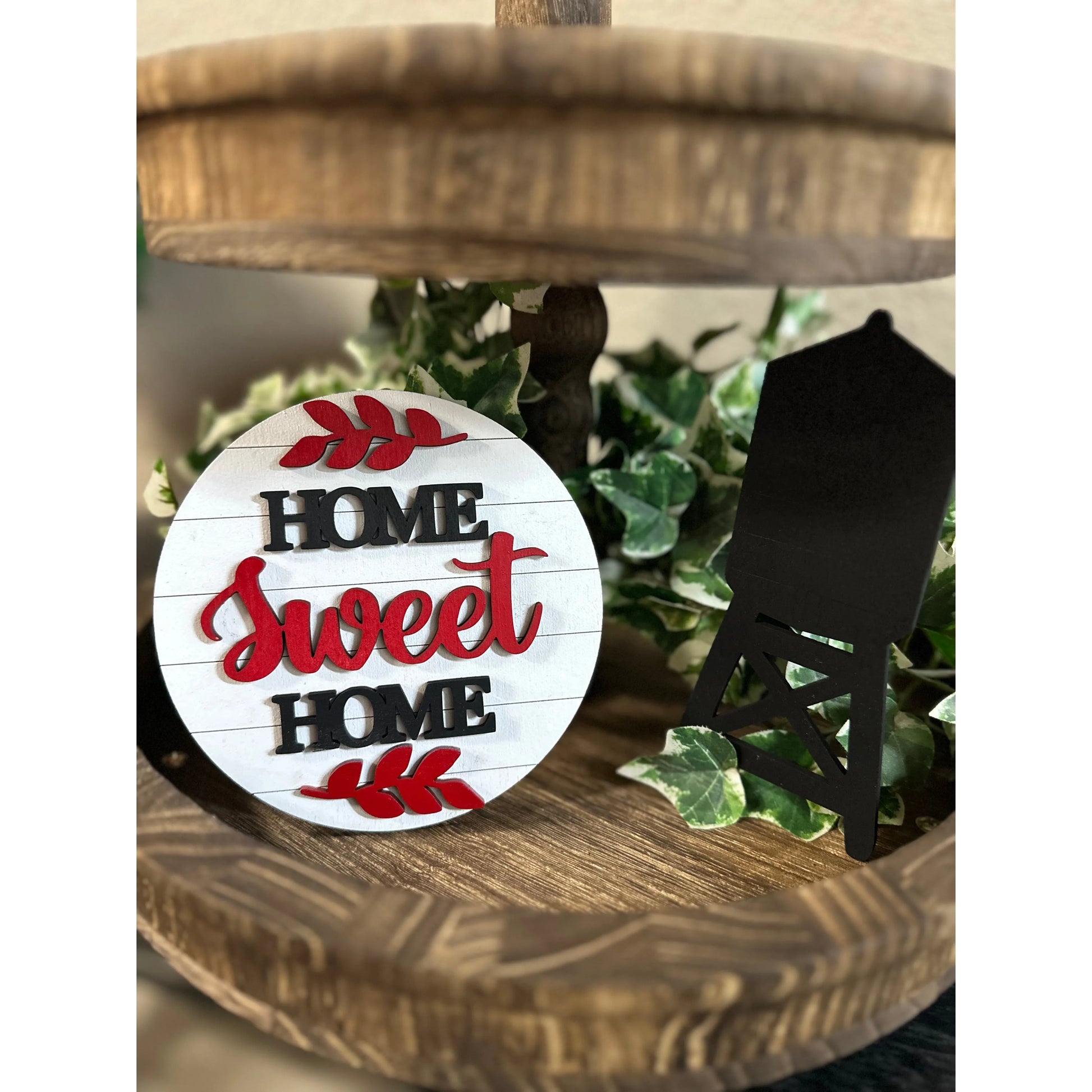 Home Sweet Home Tiered Tray Decor 