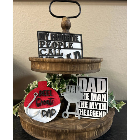 Super Dad Tiered Tray Decor Tiered Tray   