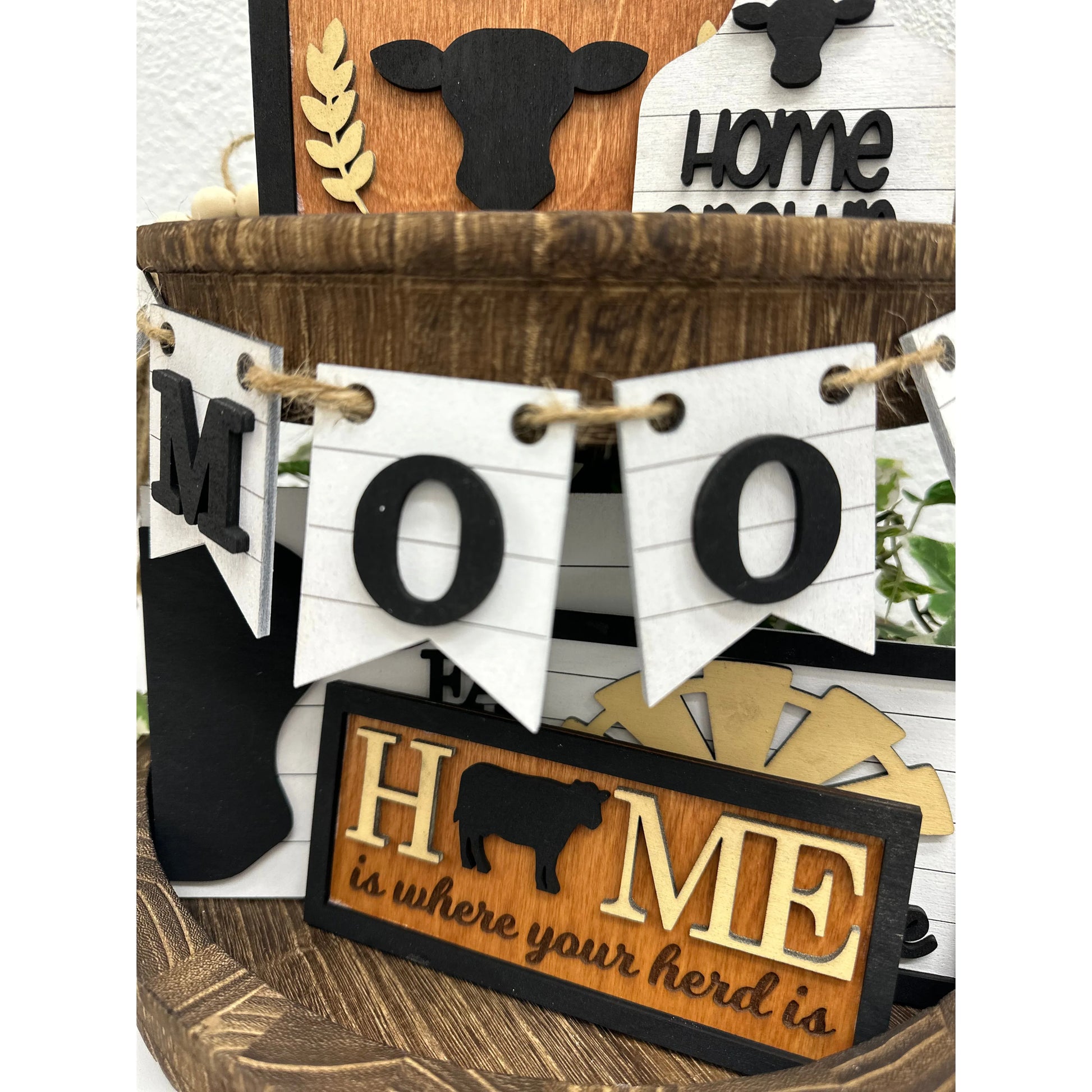 Till The Cows Come Home Tiered Tray 