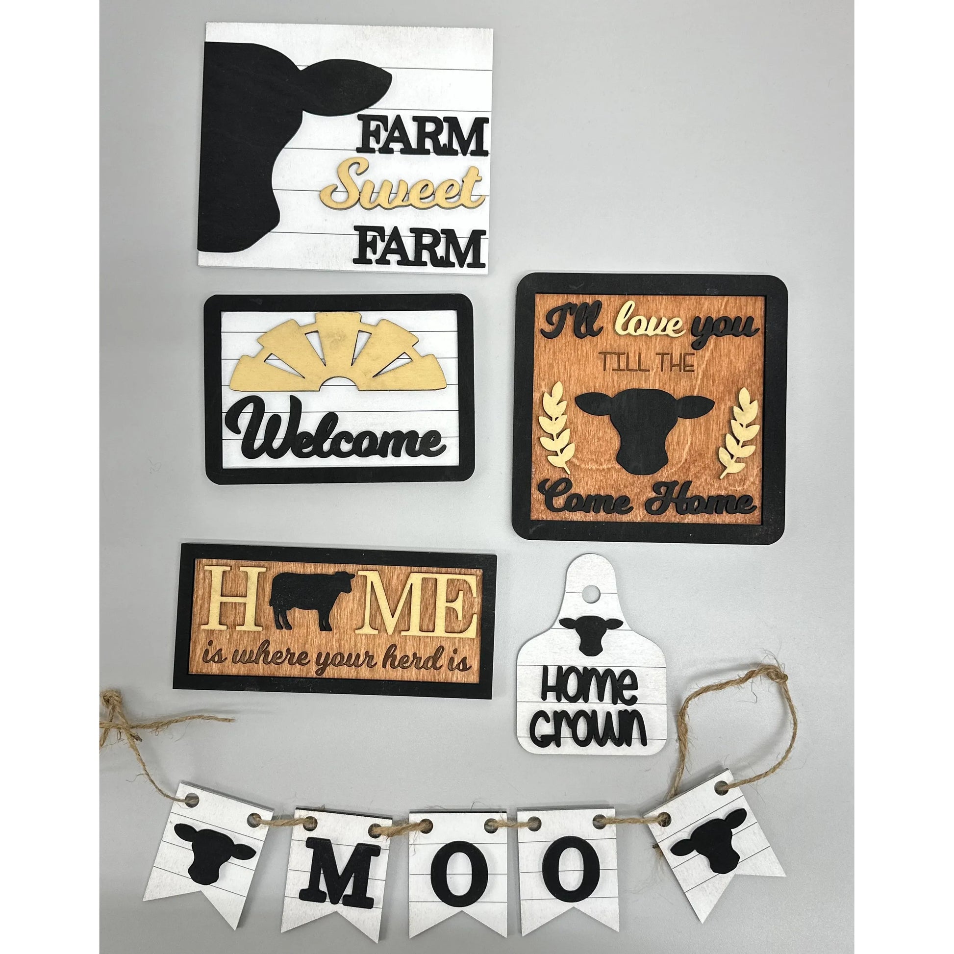 Till The Cows Come Home Tiered Tray