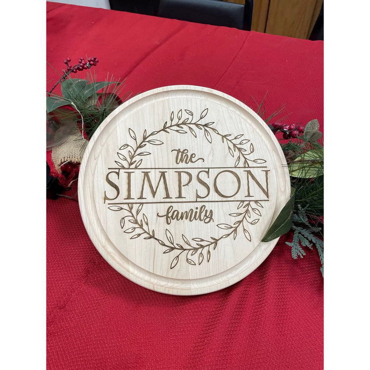 Custom Maple Small Round Cutting Board Cutting Boards