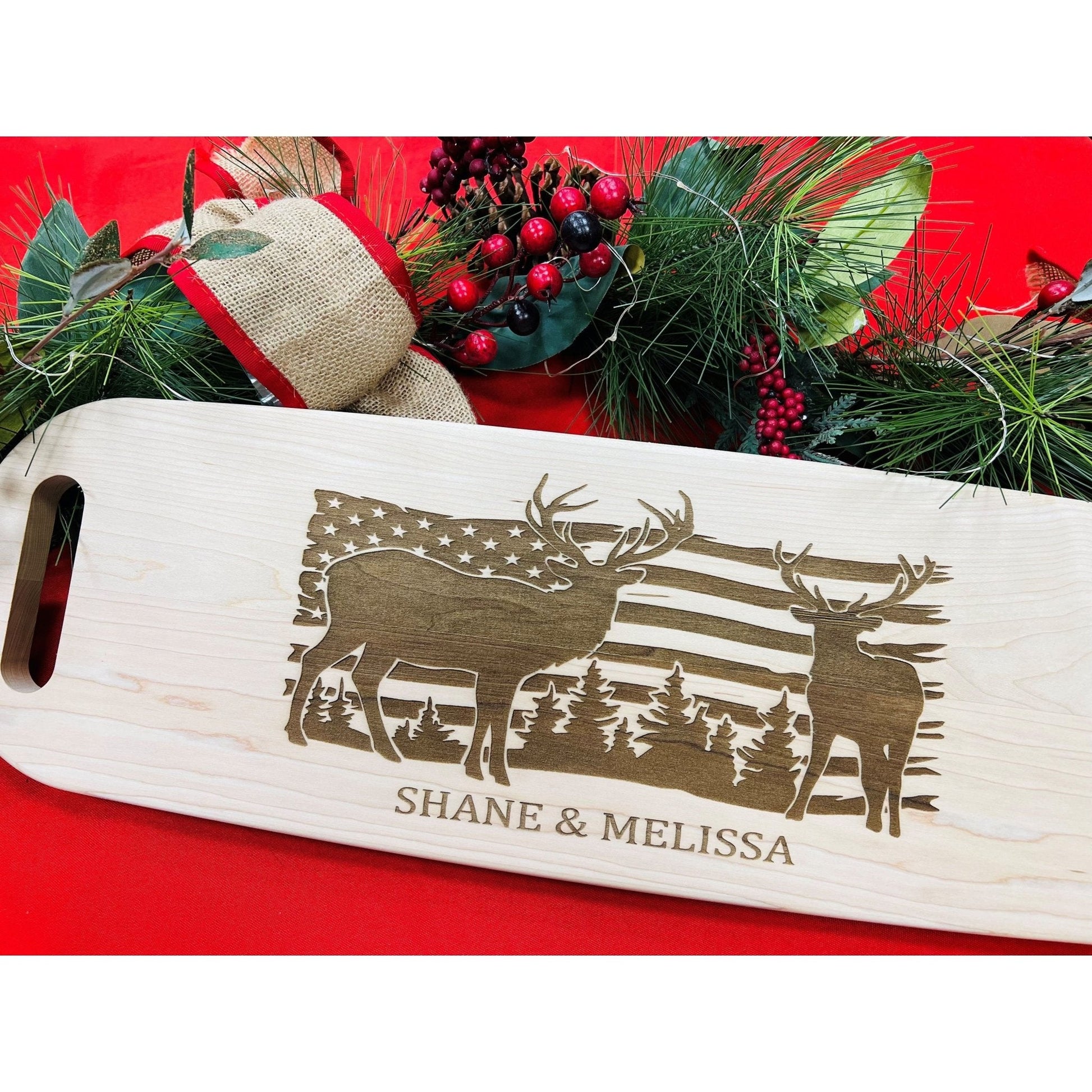 Personalized Maple Wood Charcuterie Board - Nifty Decor & More
