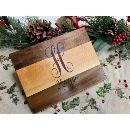 Personalized Multi - Wood Cutting Board - Nifty Decor & More