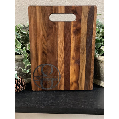 Personalized Walnut Cutting Board with Handle - Nifty Decor & More