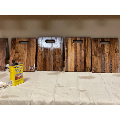Personalized Walnut Cutting Board with Handle - Nifty Decor & More